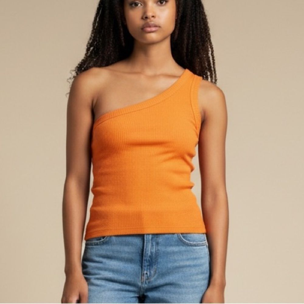 Urban Outfitters ribbed one shoulder tank top S